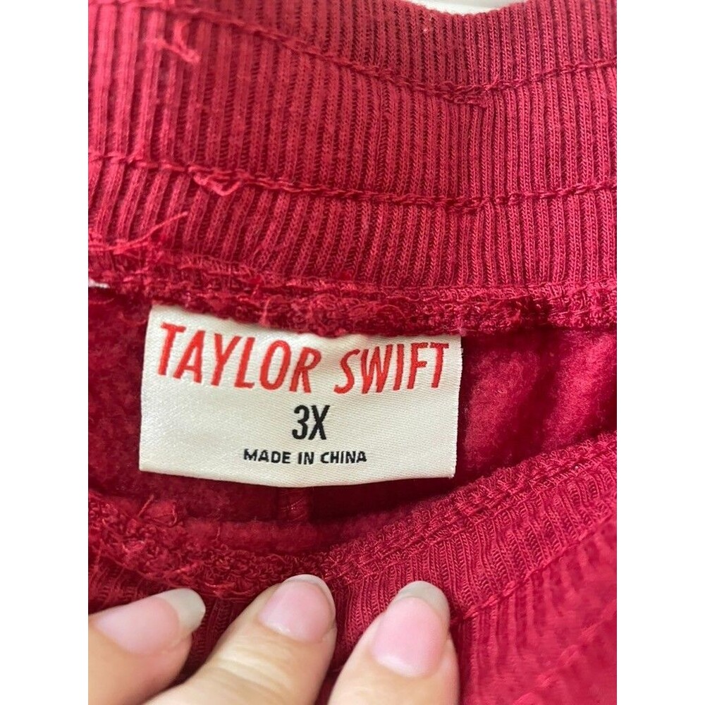 Taylor Swift Sweatpants "Swiftie" Red Size 3xl - image 5